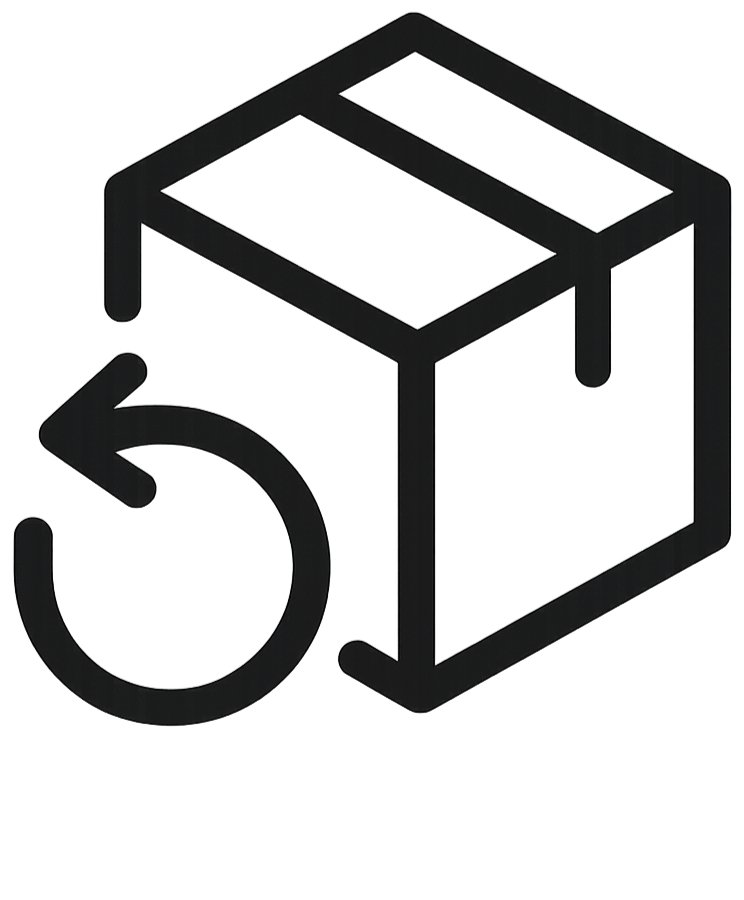 Free Returns vector icon only black