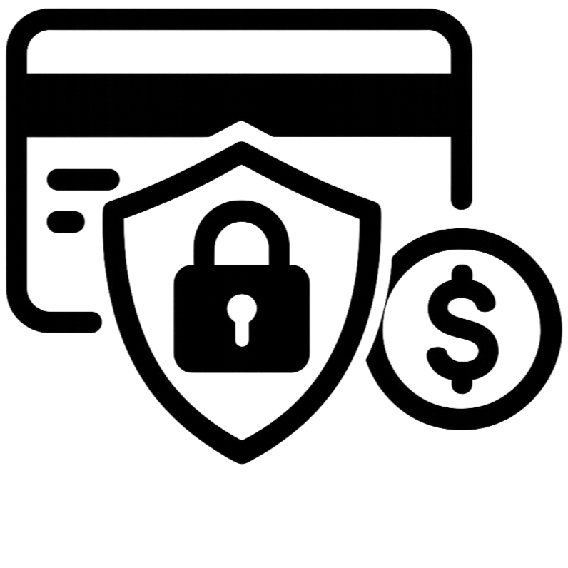 Secure Payment vector icon only black