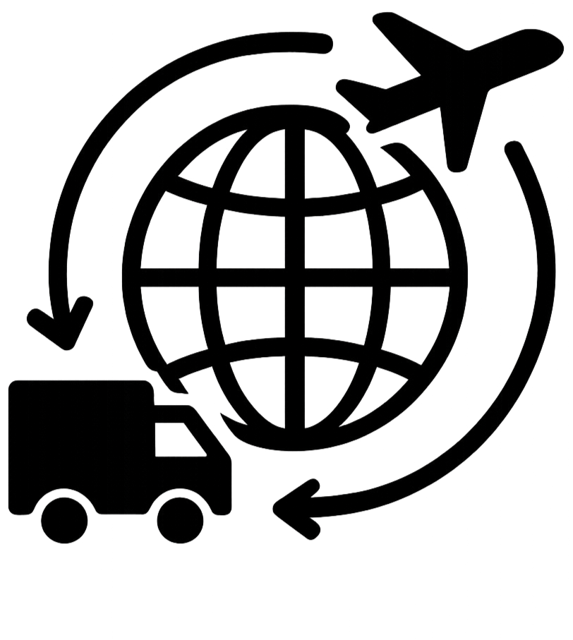 Worldwide Shipping vector icon only black